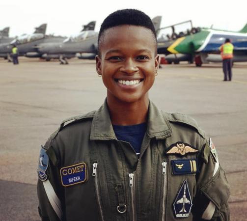 Major Mandisa Mfeka, the World's First Black Woman Combat Pilot From South Africa