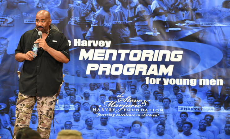 Steve Harvey Aims to 'Teach the Principles of Manhood' With Virtual Mentoring Program for Young Men