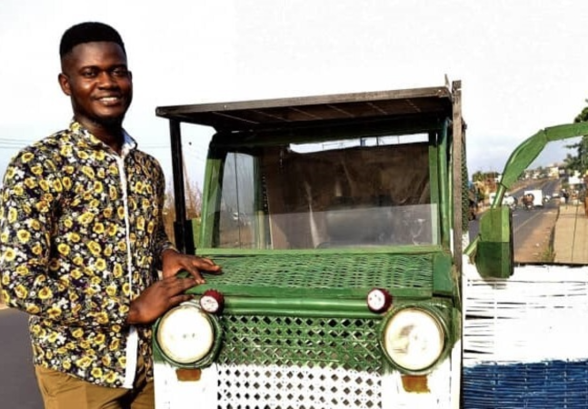 Meet The 24-Year-Old Inventor From Sierra Leone Who Created A Solar Car Made From Garbage