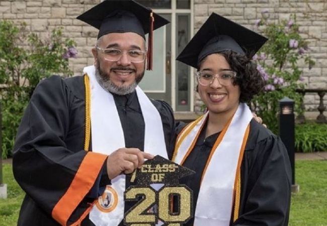 Father-Daughter Graduate Buffalo State College Together With Honors