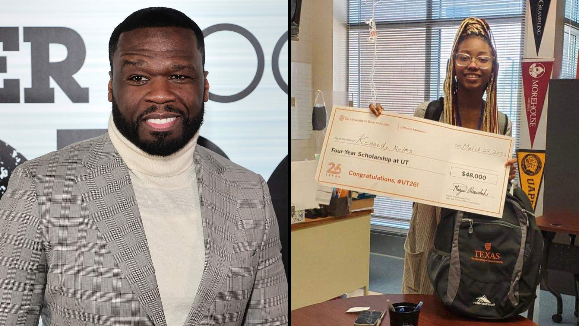 50 Cent Awards Houston High School Student Kennedy Nelms With A $48K Scholarship