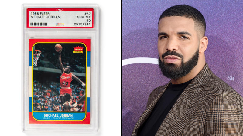 Drake Continues Winning Streak Snagging Rare Michael Jordan Rookie Card Worth An Estimated $700K