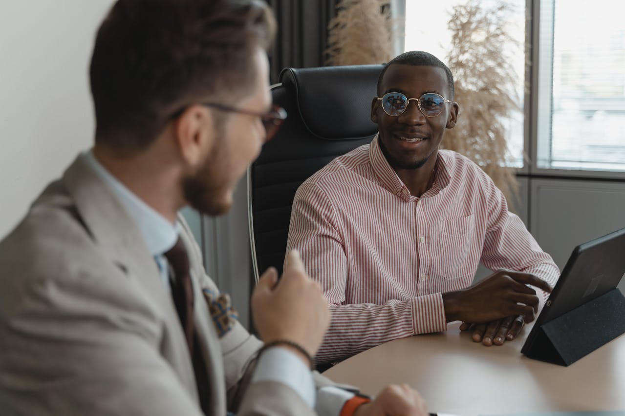 AI for interview prep resources. Pictured: Candidate having an Interview.