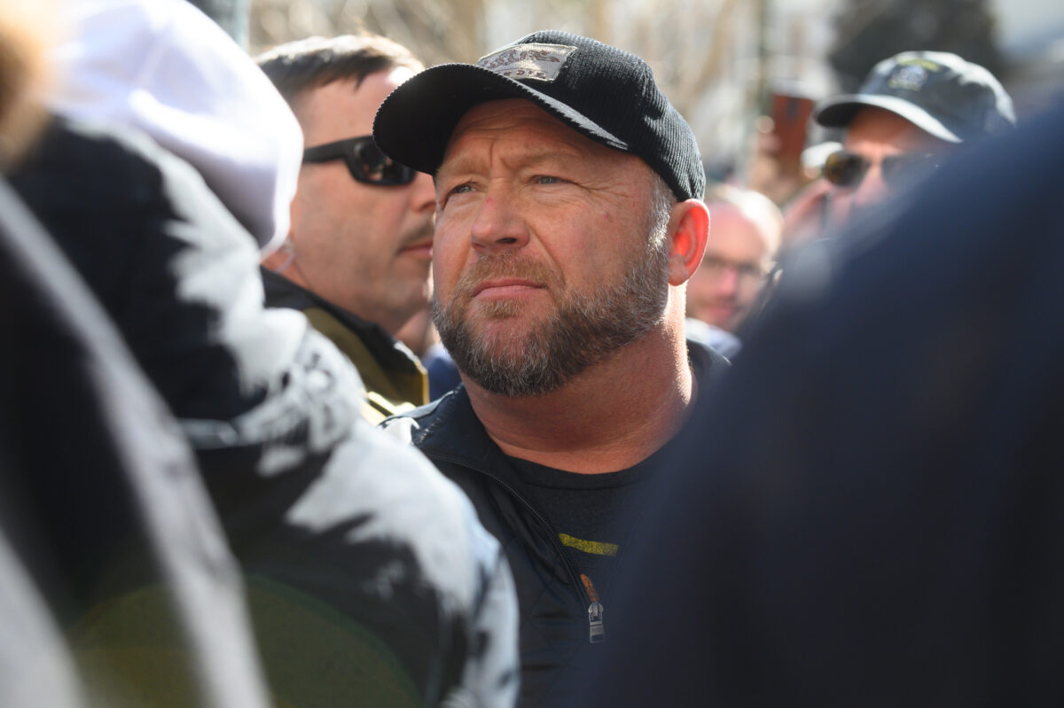 Infowars Auction pictured: Alex Jones