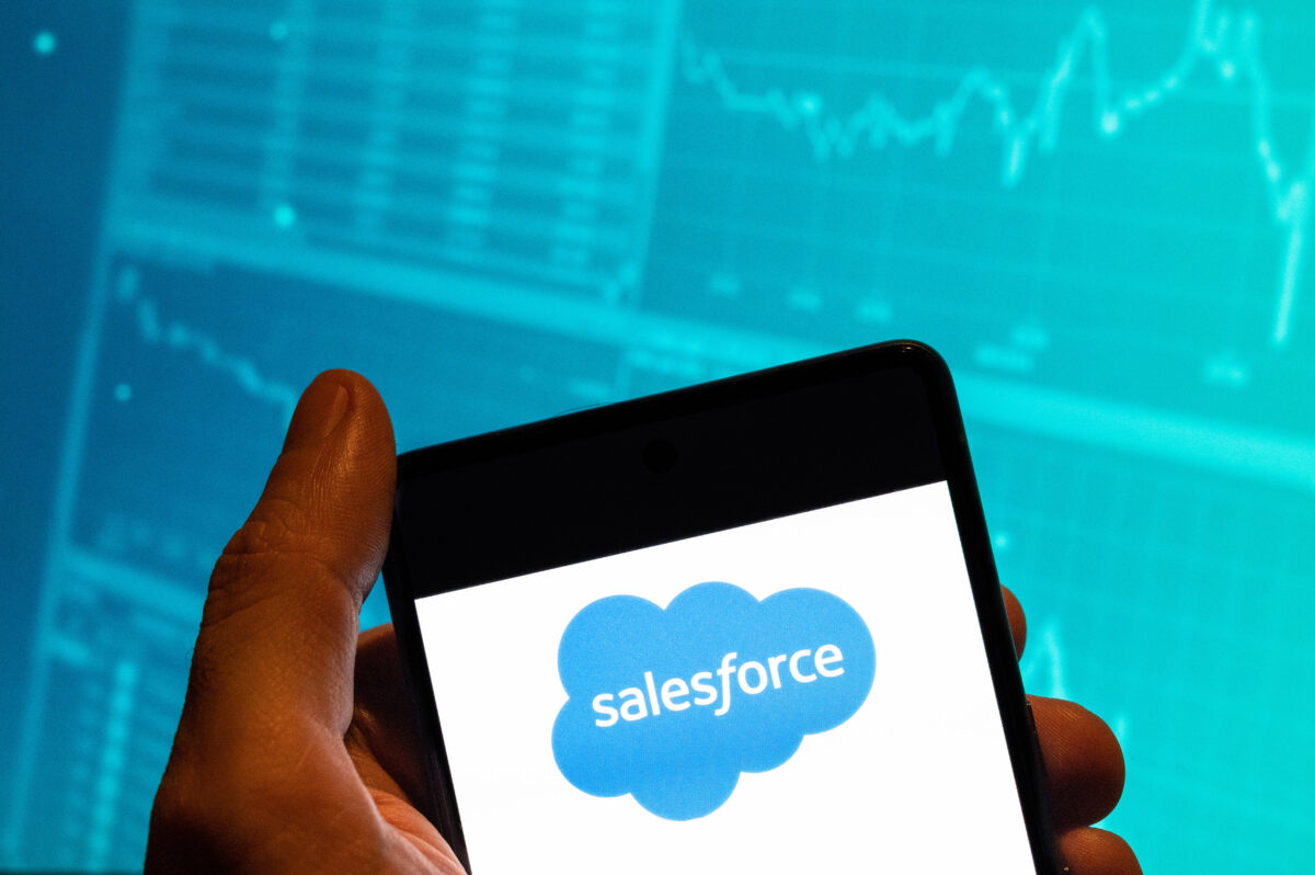 Salesforce Stock pictured: Salesforce Logo